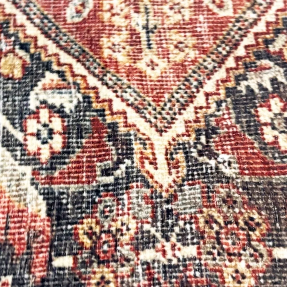 LOLOI Dark Colorway Persian Carpet Print Damask Boho Pillow Cover Size 20” X 20”